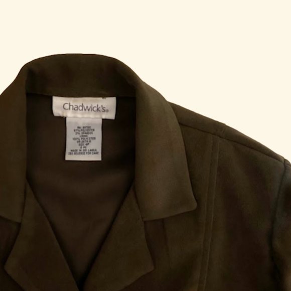 Y2K Olive Green Jacket/Blazer - Picture 3 of 3